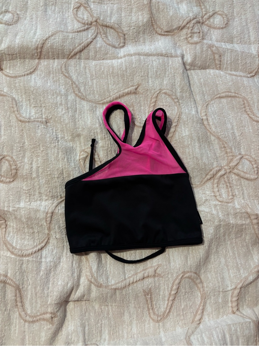 Women’s Black & Hot Pink Performance Sports Bra Tiger Friday